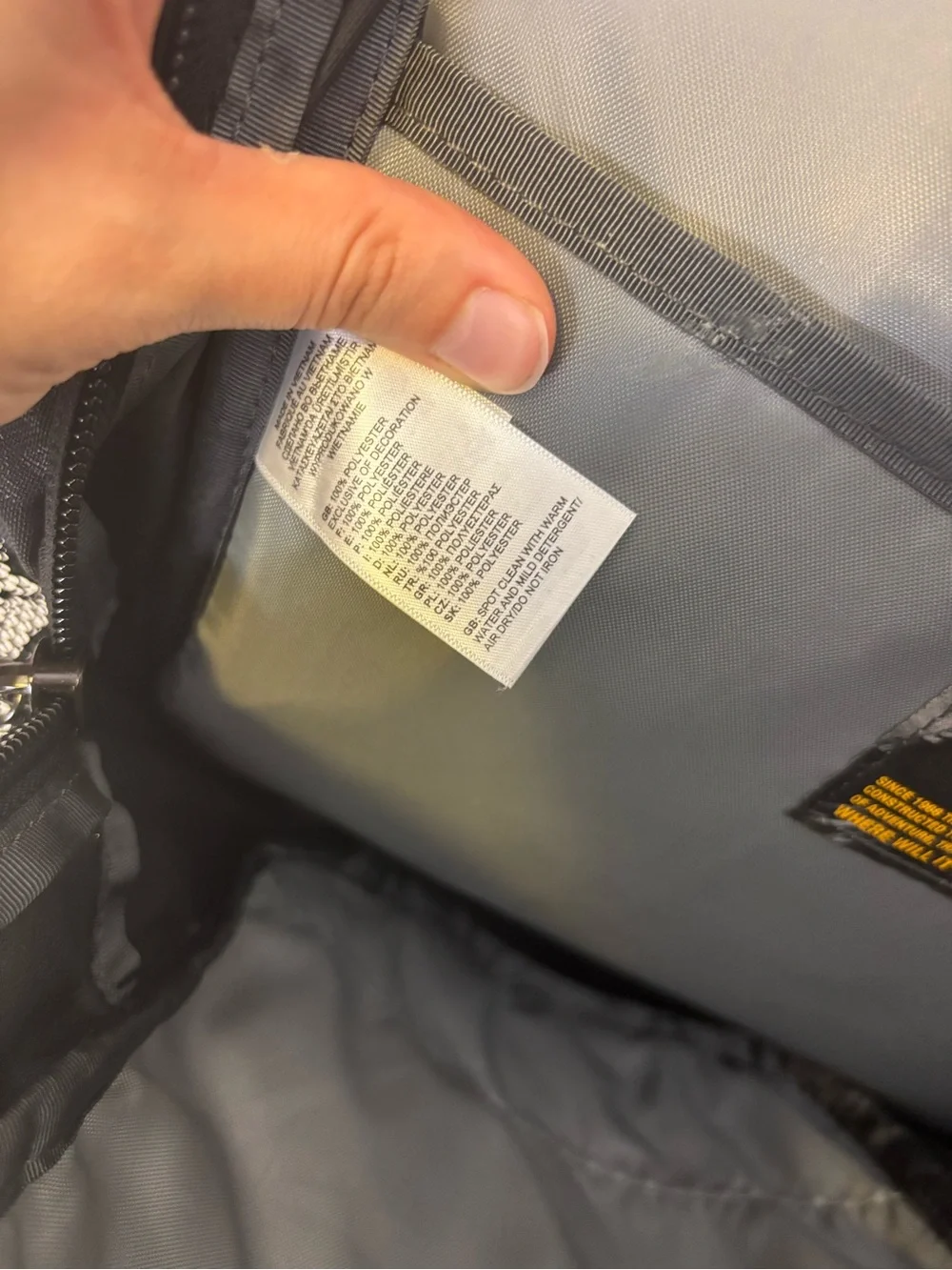 The North Face Black Backpack with Yellow Accents - Vault